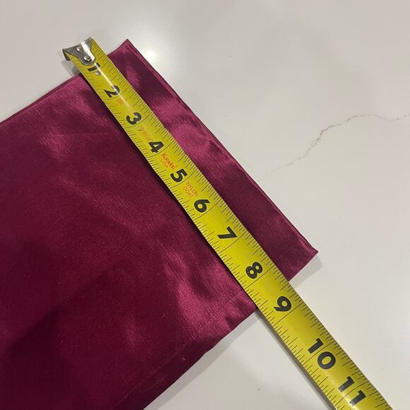 Vtg 100% silk lined elastic tie waist straight leg trousers XL raspberry pink - Picture 7 of 9